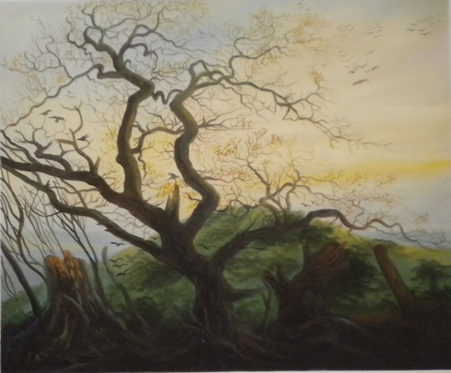 store falso d'autore Albero dei corvi di Caspar David Friedrich